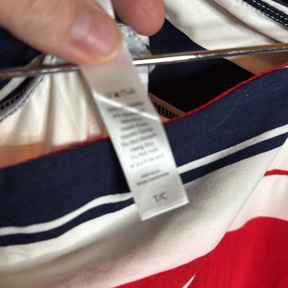 NEW Lularoe TC Tall & Curvy Blue Red White Stripe 4th of July Leggings Sz 12-18 - Picture 4 of 5